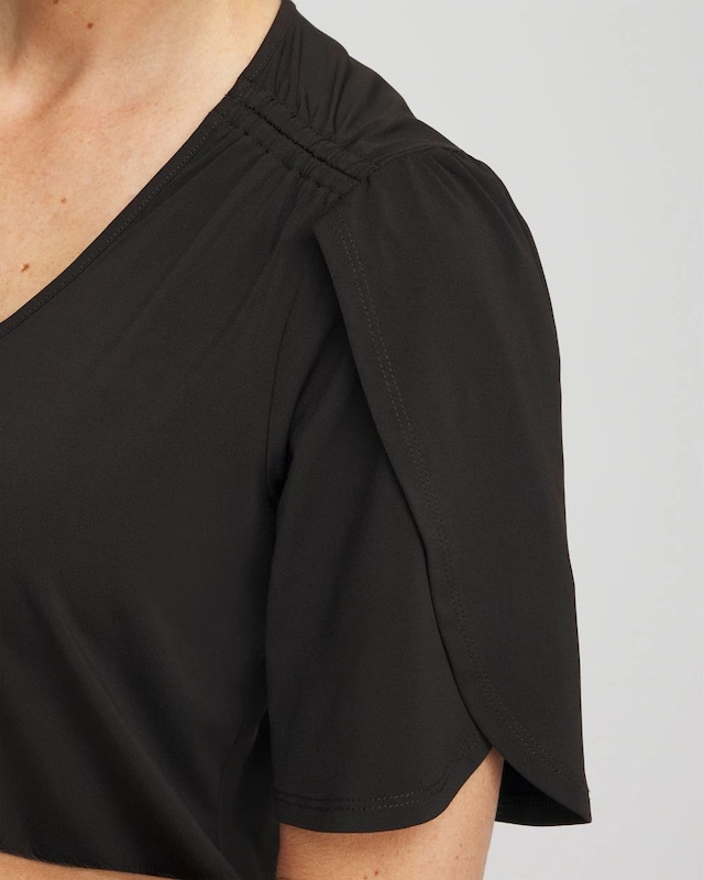 Petal-Sleeve Voop Neck Tee - image 4